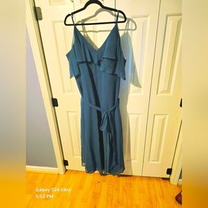 Elegant Deep Teal Blue Women's Dress